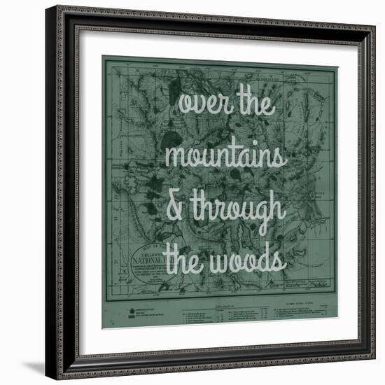 Over the Mountains & Through the Woods - 1881, Yellowstone National Park 1881 Map-null-Framed Premium Giclee Print