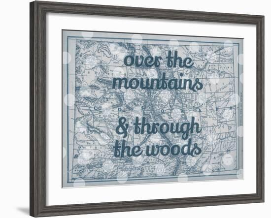 Over the Mountains & Through the Woods - 1890, United States, Colorado, North America, Colorado Map-null-Framed Giclee Print