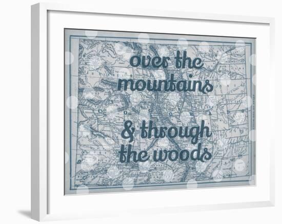 Over the Mountains & Through the Woods - 1890, United States, Colorado, North America, Colorado Map-null-Framed Giclee Print