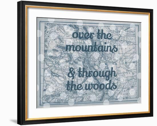 Over the Mountains & Through the Woods - 1890, United States, Colorado, North America, Colorado Map-null-Framed Giclee Print