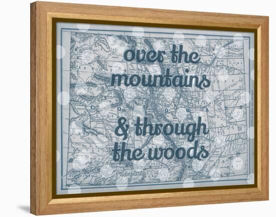 Over the Mountains & Through the Woods - 1890, United States, Colorado, North America, Colorado Map-null-Framed Premier Image Canvas