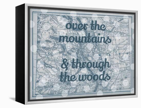 Over the Mountains & Through the Woods - 1890, United States, Colorado, North America, Colorado Map-null-Framed Premier Image Canvas