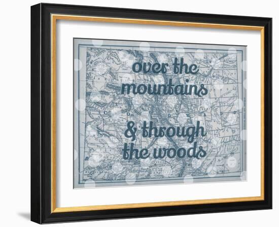 Over the Mountains & Through the Woods - 1890, United States, Colorado, North America, Colorado Map-null-Framed Giclee Print