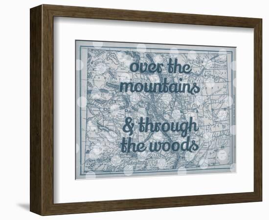 Over the Mountains & Through the Woods - 1890, United States, Colorado, North America, Colorado Map--Framed Giclee Print