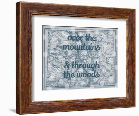 Over the Mountains & Through the Woods - 1890, United States, Colorado, North America, Colorado Map--Framed Giclee Print