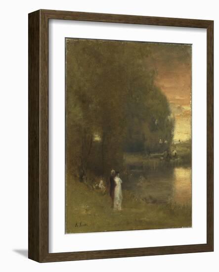 Over the river-George Inness-Framed Giclee Print