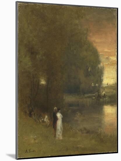 Over the river-George Inness-Mounted Giclee Print