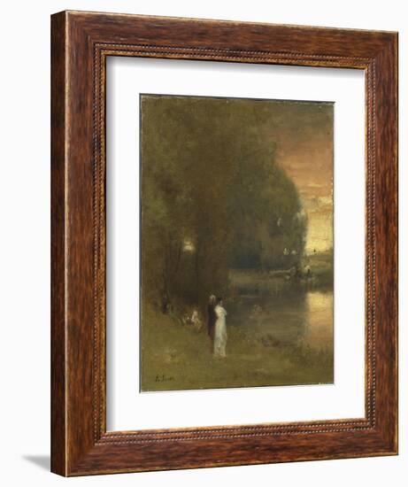 Over the river-George Inness-Framed Giclee Print