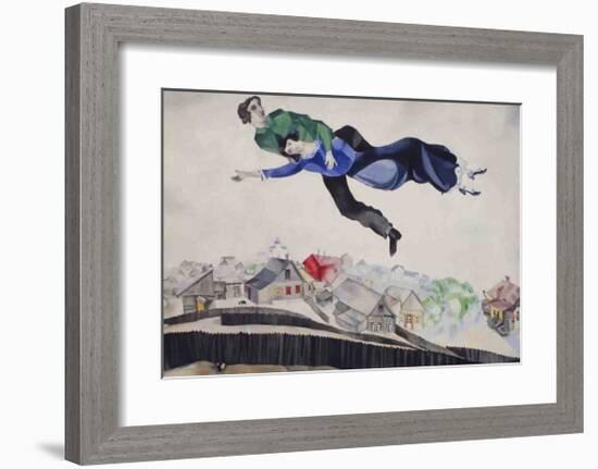 Over The Town-Marc Chagall-Framed Art Print