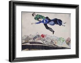 Over The Town-Marc Chagall-Framed Art Print