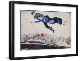 Over The Town-Marc Chagall-Framed Art Print