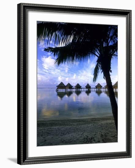 Over Water Bungalows, Rangiroa, French Polynesia-Michael DeFreitas-Framed Photographic Print