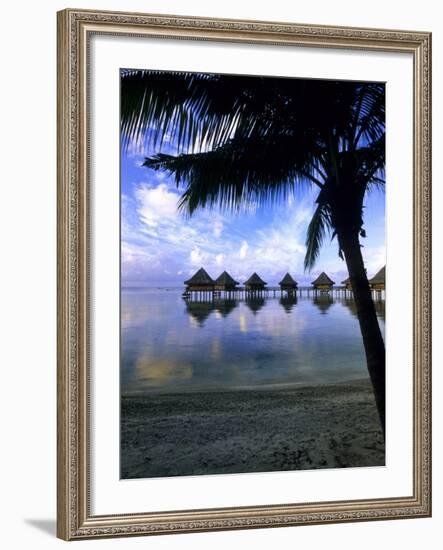 Over Water Bungalows, Rangiroa, French Polynesia-Michael DeFreitas-Framed Photographic Print