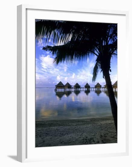 Over Water Bungalows, Rangiroa, French Polynesia-Michael DeFreitas-Framed Photographic Print