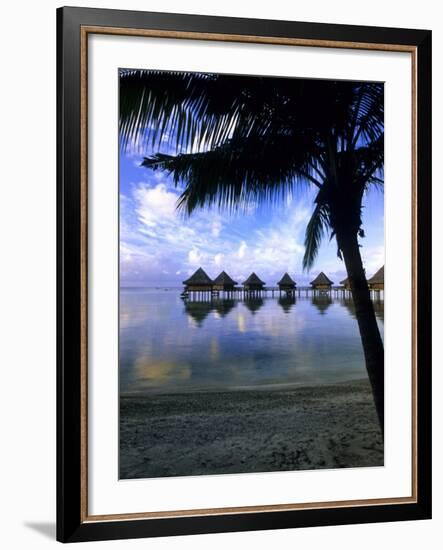 Over Water Bungalows, Rangiroa, French Polynesia-Michael DeFreitas-Framed Photographic Print