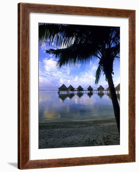 Over Water Bungalows, Rangiroa, French Polynesia-Michael DeFreitas-Framed Photographic Print