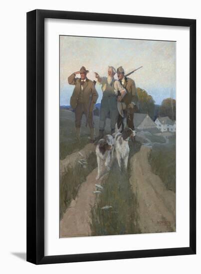 Over Yonder, 1909 (Oil on Canvas)-Newell Convers Wyeth-Framed Giclee Print