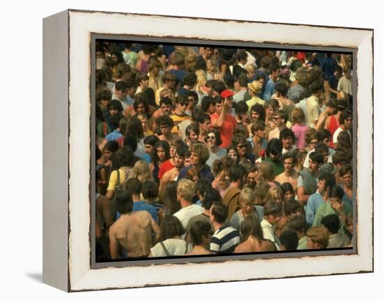 Overall of the Huge Crowd, During the Woodstock Music and Art Fair-John Dominis-Framed Premier Image Canvas