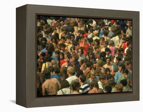 Overall of the Huge Crowd, During the Woodstock Music and Art Fair-John Dominis-Framed Premier Image Canvas