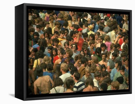 Overall of the Huge Crowd, During the Woodstock Music and Art Fair-John Dominis-Framed Premier Image Canvas