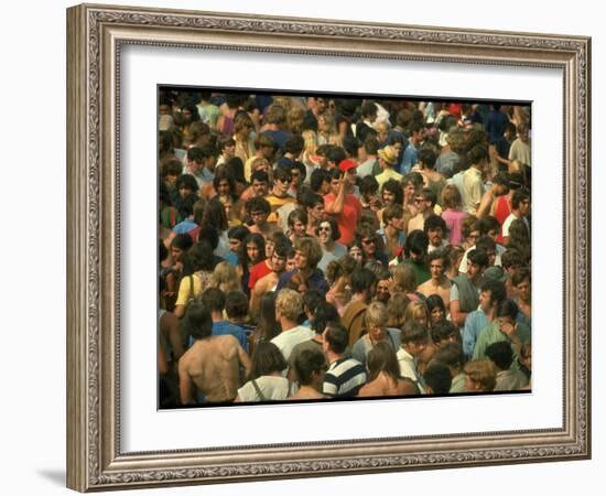 Overall of the Huge Crowd, During the Woodstock Music and Art Fair-John Dominis-Framed Photographic Print