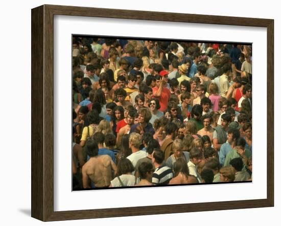 Overall of the Huge Crowd, During the Woodstock Music and Art Fair-John Dominis-Framed Photographic Print