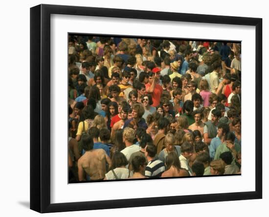 Overall of the Huge Crowd, During the Woodstock Music and Art Fair-John Dominis-Framed Photographic Print