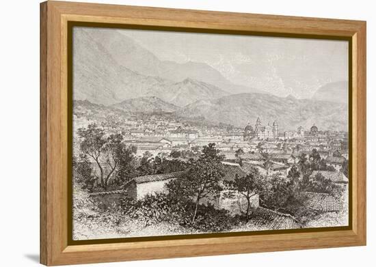Overall View of Bogota, Colombia-English School-Framed Premier Image Canvas