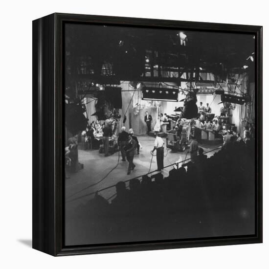 Overall View of Production Scene from TV Series "I Love Lucy," Showing the Nightclub-Loomis Dean-Framed Premier Image Canvas