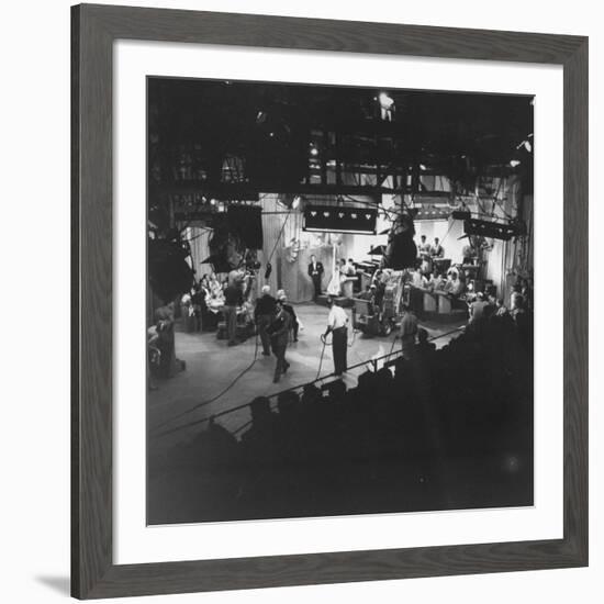 Overall View of Production Scene from TV Series "I Love Lucy," Showing the Nightclub-Loomis Dean-Framed Premium Photographic Print