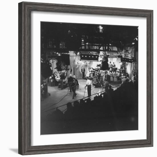 Overall View of Production Scene from TV Series "I Love Lucy," Showing the Nightclub-Loomis Dean-Framed Photographic Print