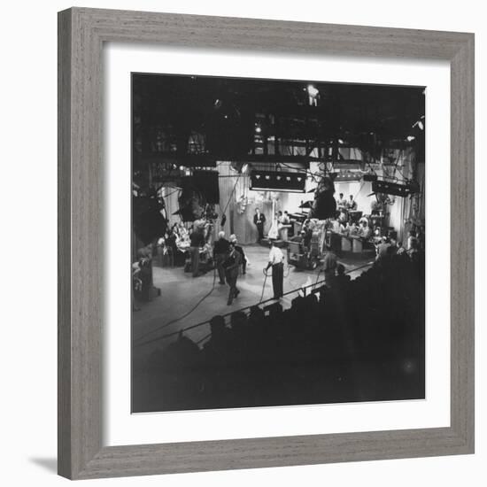 Overall View of Production Scene from TV Series "I Love Lucy," Showing the Nightclub-Loomis Dean-Framed Photographic Print