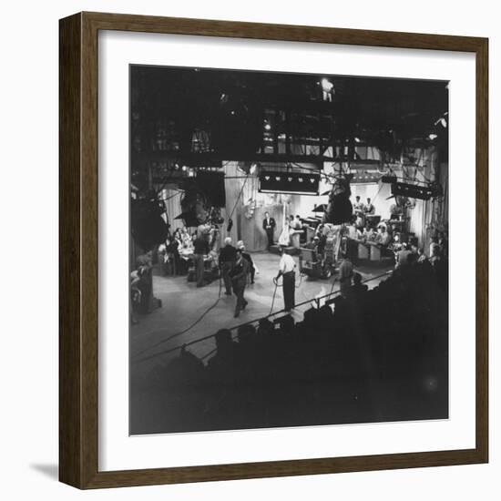 Overall View of Production Scene from TV Series "I Love Lucy," Showing the Nightclub-Loomis Dean-Framed Photographic Print