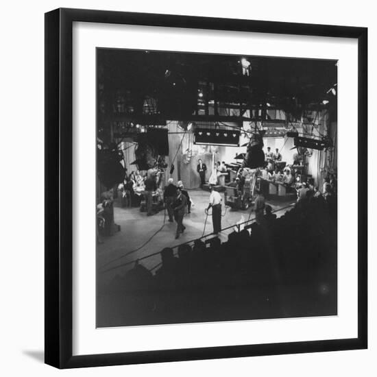 Overall View of Production Scene from TV Series "I Love Lucy," Showing the Nightclub-Loomis Dean-Framed Photographic Print