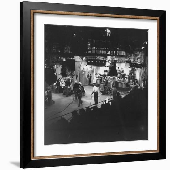 Overall View of Production Scene from TV Series "I Love Lucy," Showing the Nightclub-Loomis Dean-Framed Photographic Print