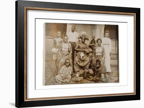 Overami, Ex-King of Benin, and His Suite, Nigeria, c.1900-null-Framed Giclee Print