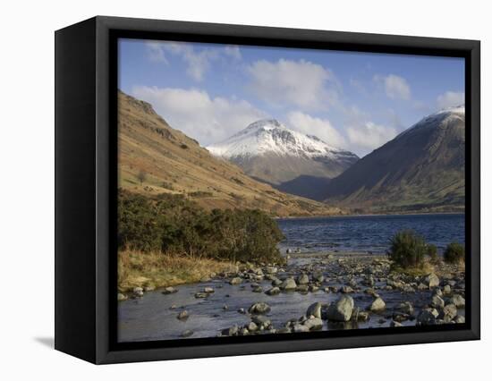 Overbeck Flows into Lake Wastwater, Great Gable 2949 Ft in Centre, Lake District National Park, Cum-James Emmerson-Framed Premier Image Canvas