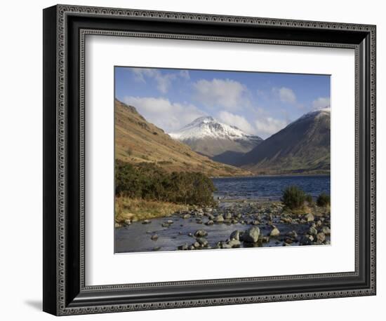 Overbeck Flows into Lake Wastwater, Great Gable 2949 Ft in Centre, Lake District National Park, Cum-James Emmerson-Framed Photographic Print