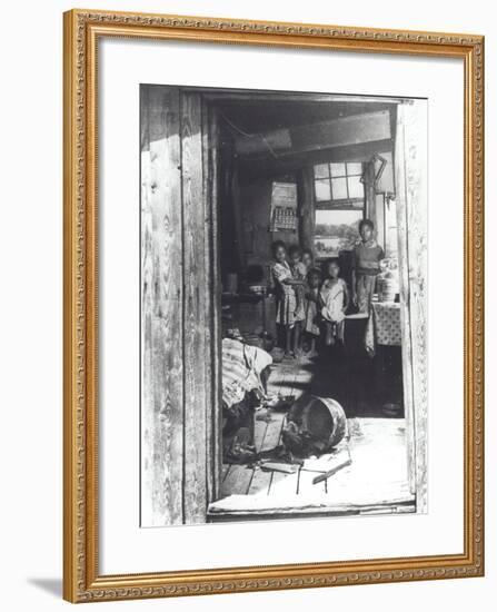 Overcrowded Shack in Caroline County, Virginia, 1941-null-Framed Photographic Print