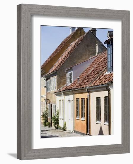 Overgade and Nedergate, Area Where Hans Christian Andersen Was Born, Odense, Funen, Denmark-Marco Cristofori-Framed Photographic Print