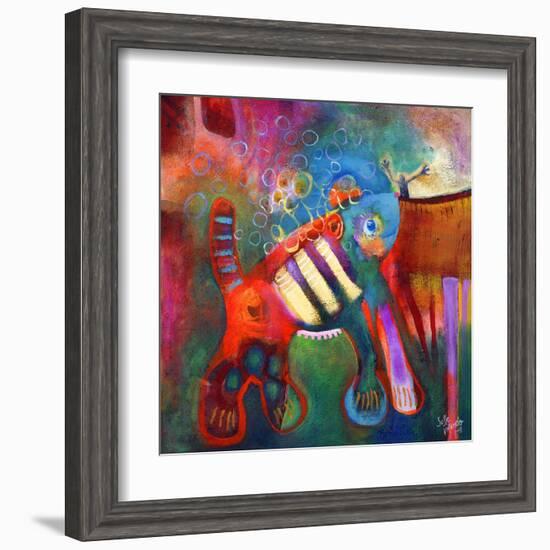 Overgrown Pet-Susse Volander-Framed Art Print