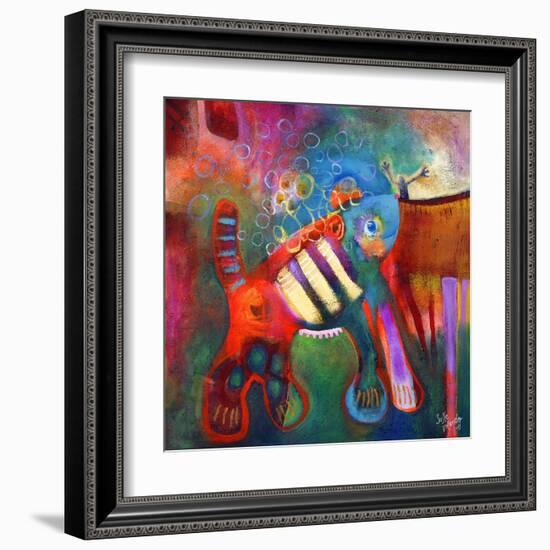 Overgrown Pet-Susse Volander-Framed Art Print