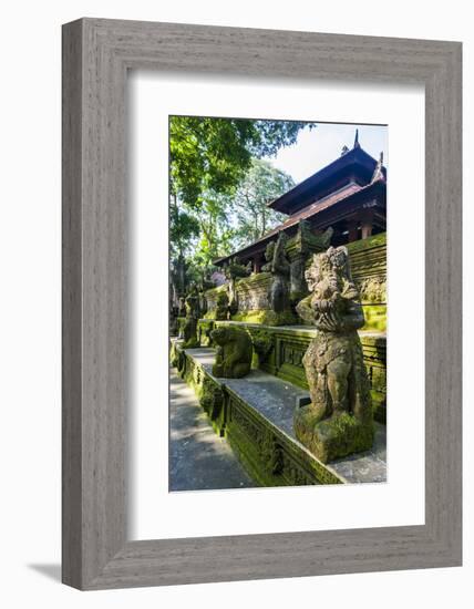 Overgrown Statues in a Temple in the Monkey Forest, Ubud, Bali, Indonesia, Southeast Asia, Asia-Michael Runkel-Framed Photographic Print