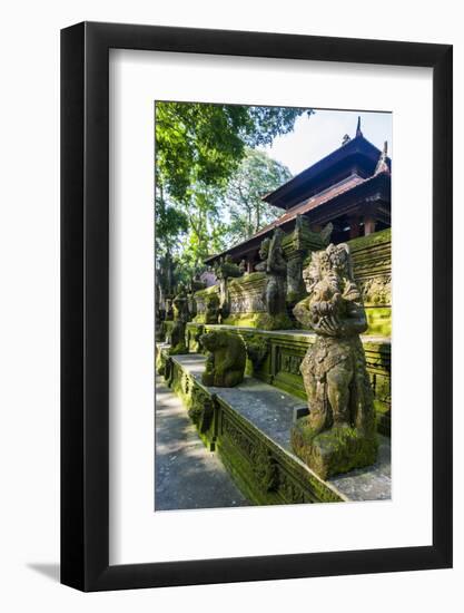 Overgrown Statues in a Temple in the Monkey Forest, Ubud, Bali, Indonesia, Southeast Asia, Asia-Michael Runkel-Framed Photographic Print