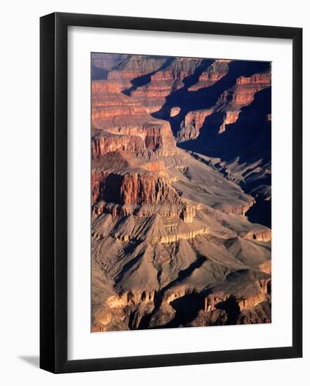 Overhead of South Rim of Canyon, Grand Canyon National Park, U.S.A.-Mark Newman-Framed Photographic Print