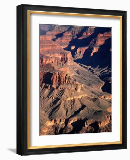 Overhead of South Rim of Canyon, Grand Canyon National Park, U.S.A.-Mark Newman-Framed Photographic Print