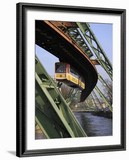 Overhead Railway over Th River Wupper, Wuppertal, North Rhine-Westphalia, Germany, Europe-Hans Peter Merten-Framed Photographic Print