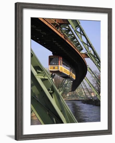 Overhead Railway over Th River Wupper, Wuppertal, North Rhine-Westphalia, Germany, Europe-Hans Peter Merten-Framed Photographic Print