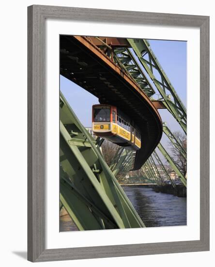 Overhead Railway over Th River Wupper, Wuppertal, North Rhine-Westphalia, Germany, Europe-Hans Peter Merten-Framed Photographic Print