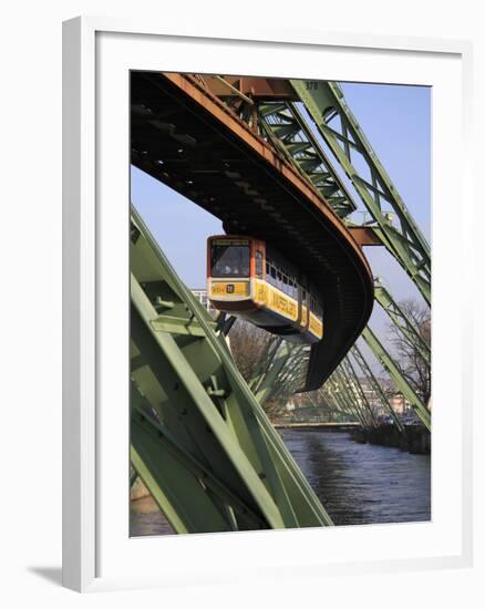 Overhead Railway over Th River Wupper, Wuppertal, North Rhine-Westphalia, Germany, Europe-Hans Peter Merten-Framed Photographic Print